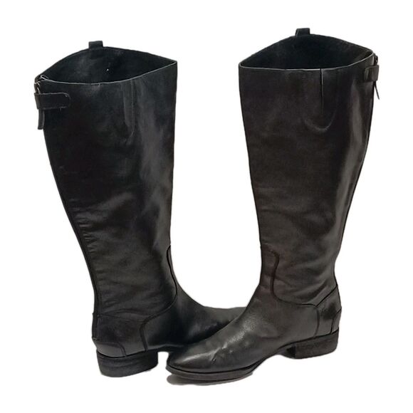 Sam Edelman Penny Leather Knee-High Riding Boots Black Size 9 - Picture 2 of 10